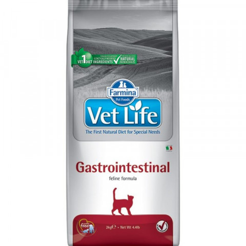 Farmina Vet Life Cat Gastrointestinal ветеринарный диетический сухой корм для взрослых кошек с воспалительными заболеваниями ЖКТ - 10 кг