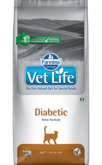 Farmina Vet Life Cat Diabetic ветеринарный диетический сухой корм для взрослых кошек с заболеванием сахарного диабета - 10 кг