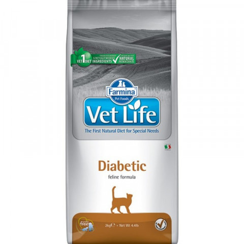 Farmina Vet Life Cat Diabetic ветеринарный диетический сухой корм для взрослых кошек с заболеванием сахарного диабета - 10 кг