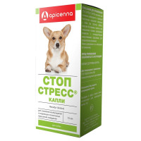 Apicenna Стоп-Стресс капли для снижения возбуждения и коррекции поведения у собак до 30 кг - 15 мл 1 ш
