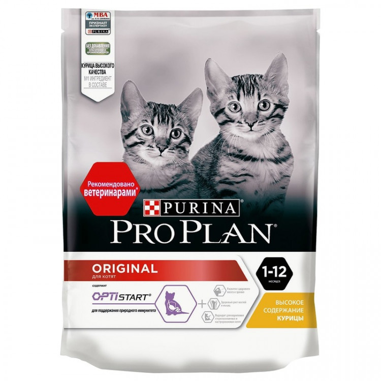 Сухой корм Purina Pro Plan для котят от 1 до 12 месяцев с курицей - 200 г