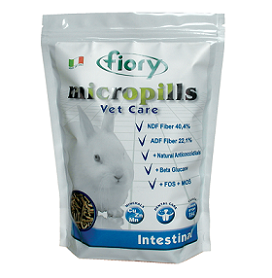 FIORY корм для карликовых кроликов Micropills Vet Care Intestinal 850 гр