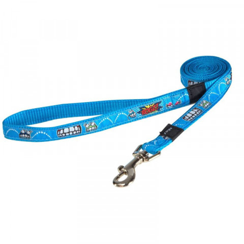 Поводок удлиненный для собак ROGZ Fancy Dress L-16мм 1,8 м (Голубой HLL12BX)