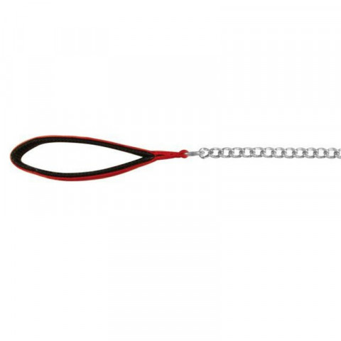 Поводок-цепь Trixie для собак 110 см/2 мм металлическая с нейлоновой ручкой красная 1 ш