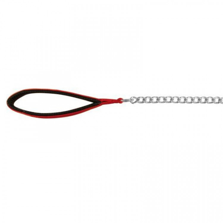 Поводок-цепь Trixie для собак 110 см/2 мм металлическая с нейлоновой ручкой красная 1 ш