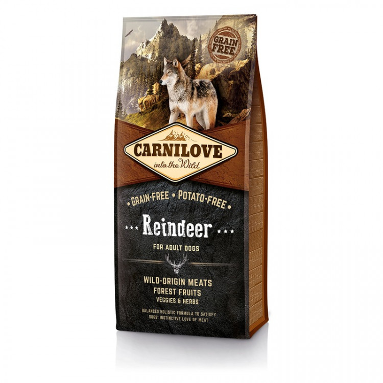 Carnilove Reindeer for Adult Dogs для взрослых собак всех пород с мясом северного оленя беззерновой - 12 кг