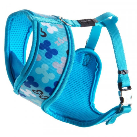 Шлейка манишка для собак ROGZ Trendy S-12мм (Голубой)