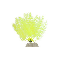 Glofish растение для аквариума пластиковое флуоресцентное желтое 13 см