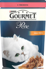 Паучи Gourmet Perle Mini-Fillet для взрослых кошек с лососем - 85 г