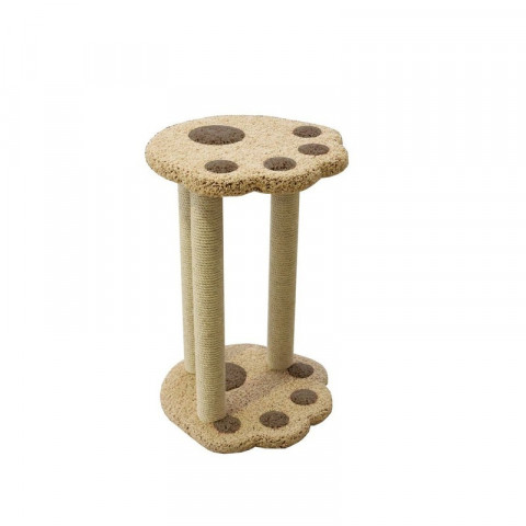 Пушок Лапа когтеточка для кошек, цвет молочный с коричневым