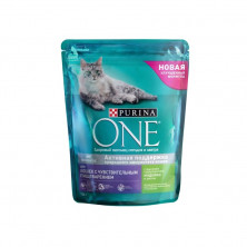 Сухой корм Purina One для взрослых кошек с чувствительным пищеварением с индейкой и рисом - 750 г