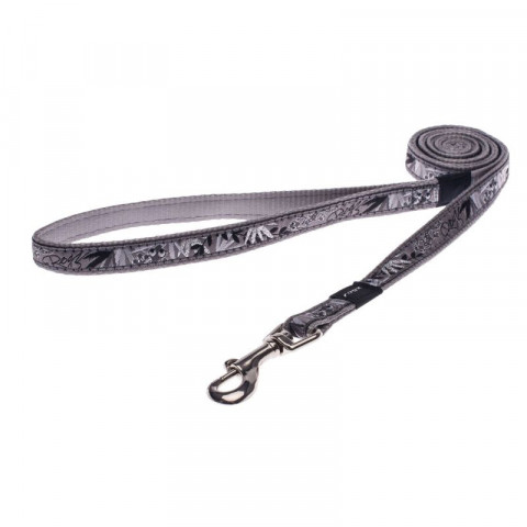 Поводок удлиненный для собак ROGZ Fancy Dress M-16мм 1,8 м (Серый HLL12BS)