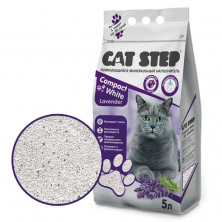 Cat Step Compact White Lavеnder наполнитель для кошачьих туалетов минеральный комкующийся, 5 л