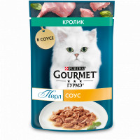 Gourmet Perle Мини-филе 75 г пауч консервы для кошек, с кроликом 1х26
