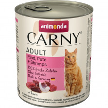 Влажный корм Animonda Carny для взрослых кошек с говядиной, индейкой и креветками - 800 г