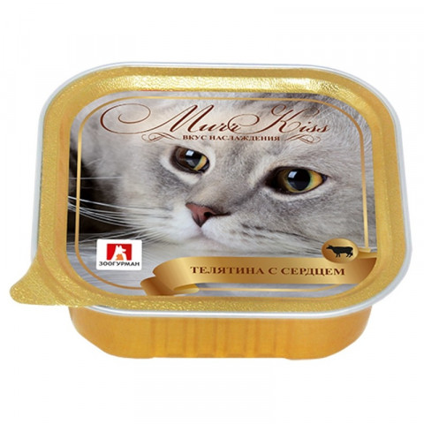 Влажный корм Зоогурман для взрослых кошек с телятиной и сердцем - 100 г