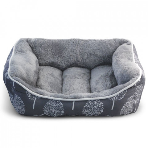 Triol M лежанка прямоугольная \"сказочный лес\", серая, 620х530х240 мм