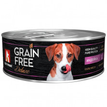 Зоогурман Grain Free Deluxe влажный корм для взрослых собак всех пород с индейкой - 100 г
