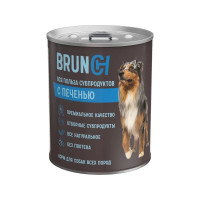 Brunch влажный корм для взрослых собак с печенью в консервах - 340 г
