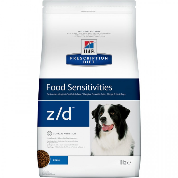 Hill's Prescription Diet z/d Food Sensitivities сухой диетический корм для собак для поддержания здоровья кожи и при пищевой аллергии - 10 кг