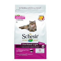 Schesir сухой корм для кошек стерилизованных, с ветчиной -  10 кг