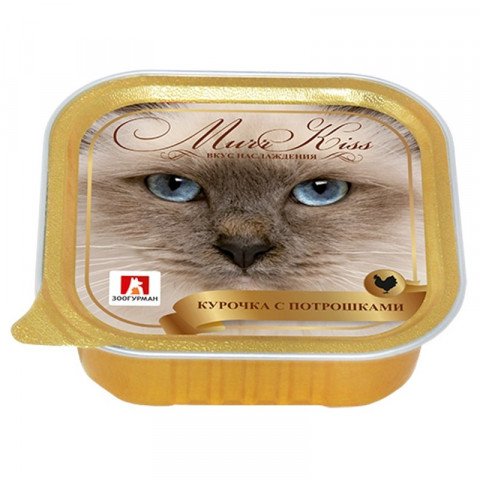 Влажный корм Зоогурман для взрослых кошек с курочкой и потрошками - 100 г