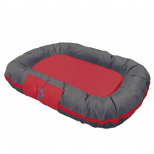 Nobby Reno лежак для кошек и собак мягкий 113х83х12 см, серый, красный