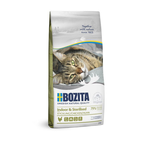 Bozita Indoor&Sterilized сухой корм для стерилизованных и малоподвижных кошек с курицей - 2 кг