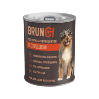 Brunch влажный корм для взрослых собак с сердцем в консервах - 340 г