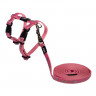 Комплект поводок и шлейка для кошек ROGZ SparkleCat XS-8мм 1,8 м (Розовый)