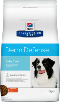 Hill's Prescription Diet Derm Defense Skin Care корм для собак диета для поддержания здоровья кожи и при аллергии с курицей 2 кг