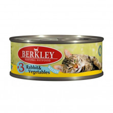 Berkley Kitten Rabbit & Vegetables № 3 паштет для котят с натуральным мясом кролика, овощами, маслом лосося и ароматным бульоном - 100 г