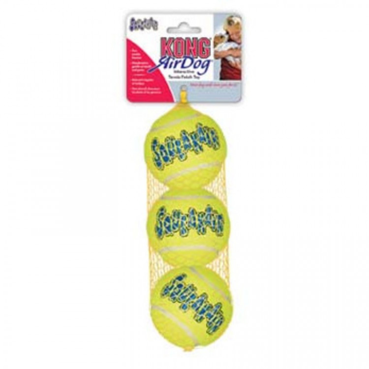 Kong игрушка для собак Air "Теннисный мяч" очень маленький (в упаковке 3 шт.)