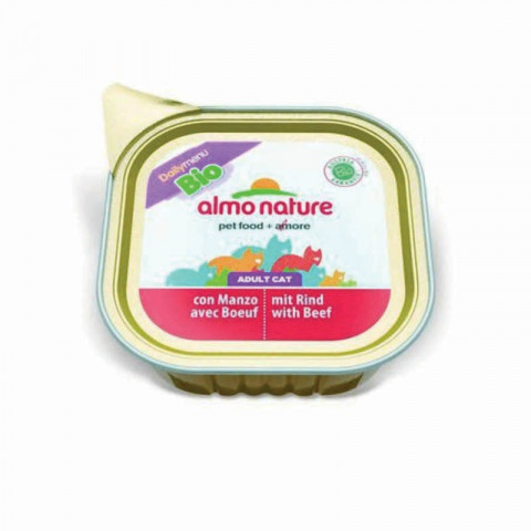 Almo Nature Daily Menu Bio Adult Cat Beef паштет для взрослых кошек био-меню с говядиной - 100 г