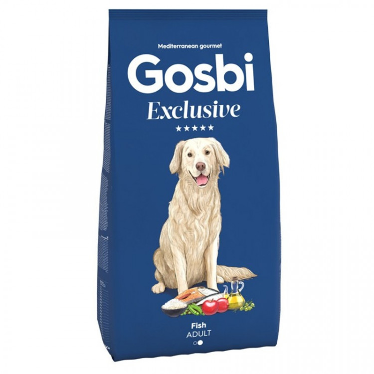 Сухой корм Gosbi Exclusive для взрослых собак средних пород с рыбой - 3 кг