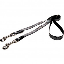 Rogz Поводок для крупных собак 120 см HL02Z, черный с серебристым