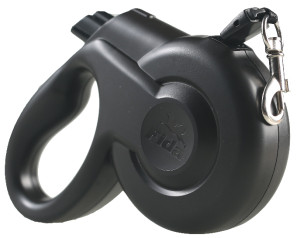 Fida Extendable Стильная рулетка 5м с выдвижной лентой для собак мелких пород черная