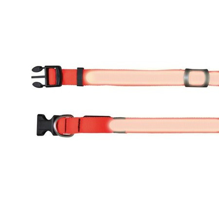 Поводок Trixie для собак светящийся мигающий 55-70 см/25 мм оранжевый