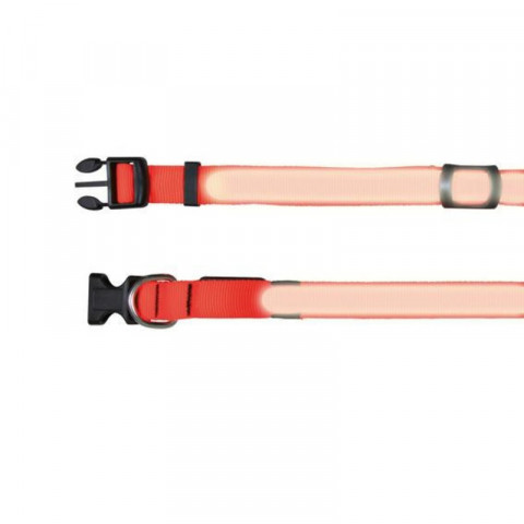 Поводок Trixie для собак светящийся мигающий 55-70 см/25 мм оранжевый