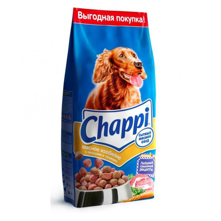 Chappi сухой корм с мясом, овощами и травами для взрослых собак - 15 кг