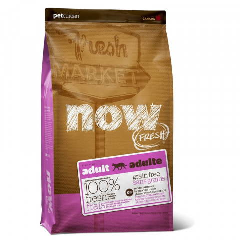 NOW Fresh GF сухой беззерновой корм для взрослых кошек с индейкой, уткой и овощами - 7.26 кг