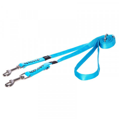 Поводок перестежка для собак ROGZ Luna M-16мм 2 м (Голубой HLM503B)