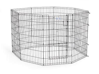 MidWest вольер Life Stages 8 панелей со сплит-дверью MAXLock черный 61х107 см