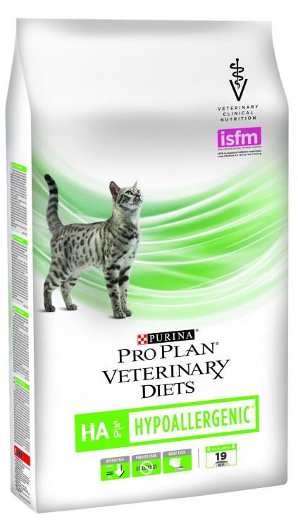 Pro Plan Veterinary Diets HA ST/OX HYPOALLERGENIC для котят и взрослых кошек при аллергических реакциях - 1.3 кг
