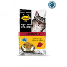 Васька сухой корм для кошек для профилактики МКБ с говядиной - 2 кг
