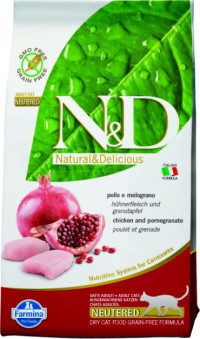 Farmina N&D Grain-Free Feline Chicken & Pomegranate Neutered - 10 кг