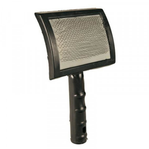 Trixie Щетка-пуходерка односторонняя 19 х 10,5 см с пластиковой ручкой 1 ш