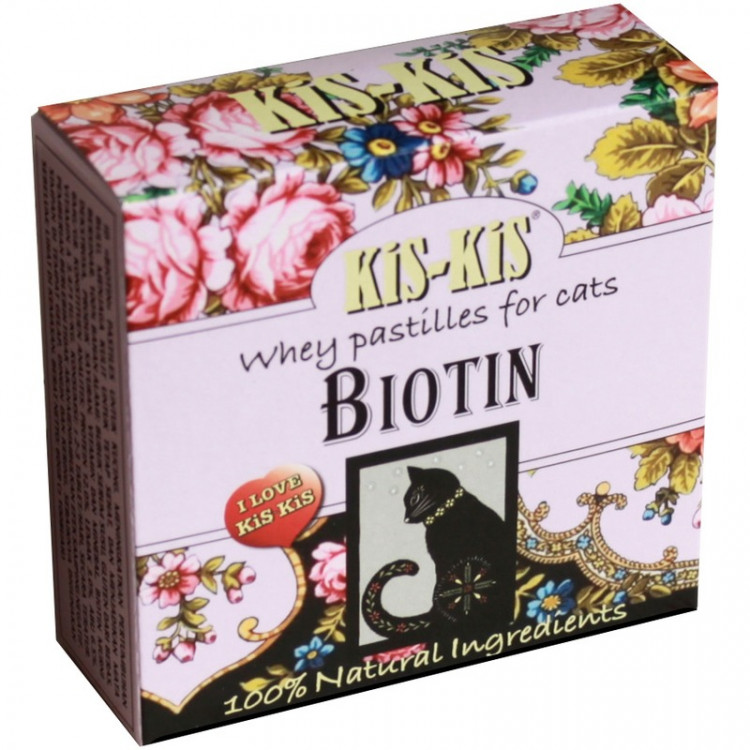Таблетки KiS-KiS Pastils Biotin с биотином для кошек - 60 г