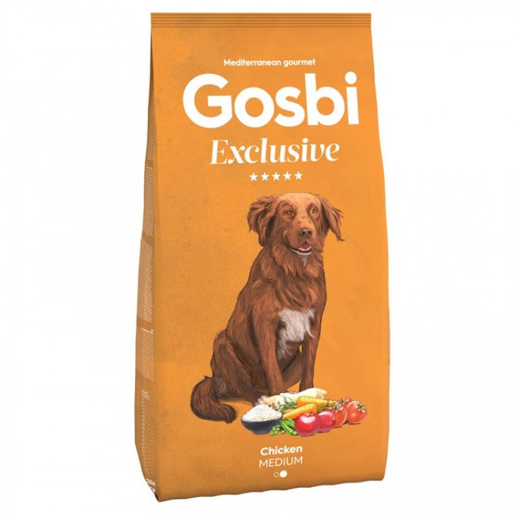 Сухой корм Gosbi Exclusive для взрослых собак средних пород с курицей - 3 кг