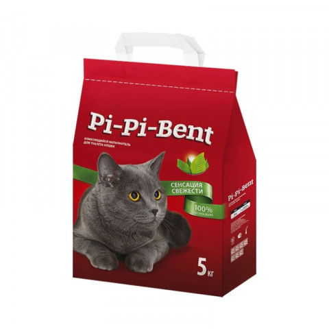 Pi-Pi-Bent Сенсация свежести наполнитель для кошек комкующийся 5 кг